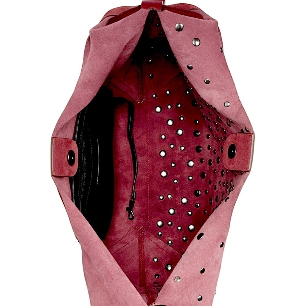 DKNY WES COLLECTION STUDDED BOHO SUEDE BAG OXBORDâ SHOULDER HOBO PURS⊠- Picture 11 of 16